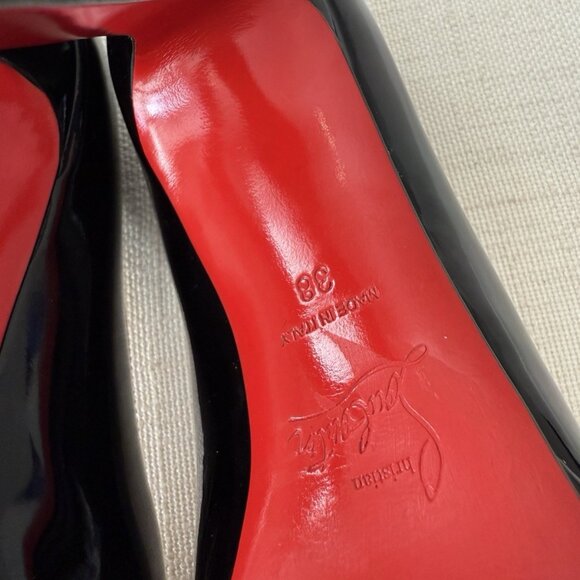 Christian Louboutin New Simple 120 Black Patent Leather Heels - Picture 10 of 15